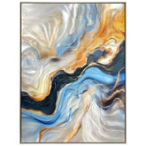 Celestial Current - Hand Painted Textured Aluminum Wall Art.